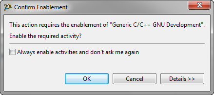 Confirm Enablement for C/C++ GNU Development