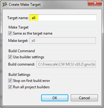 Create new make target