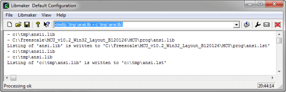 Libmaker in CodeWarrior for MCU Libmaker in CodeWarrior for MCU