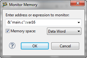 Monitor Memory Dialog