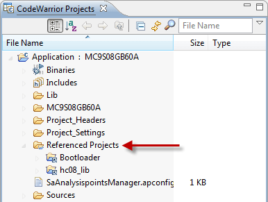 Referenced Projects in MCU10.2