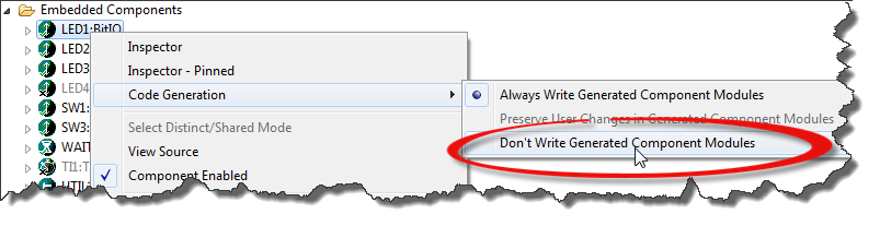 Don't write generated component modules