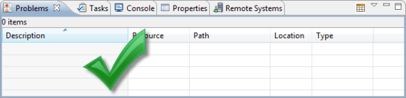 Problems View with no Error shown