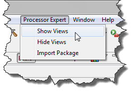 Show and Hide Processor Expert Views