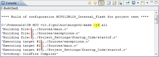 Build with -j3 creating three compiler jobs