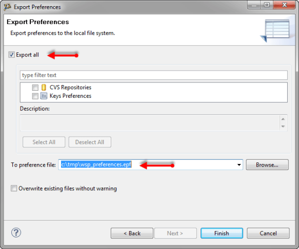 Copy my workspace settings | MCU on Eclipse