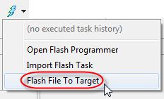 Flash File To Target Menu