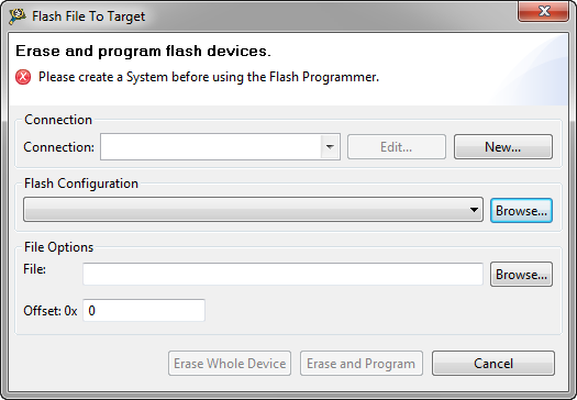 Flash File To Target Dialog