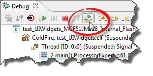 Restart Icon in the Debug View