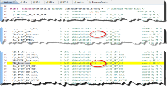 Outsch! Vector Table with overlapping interrupts