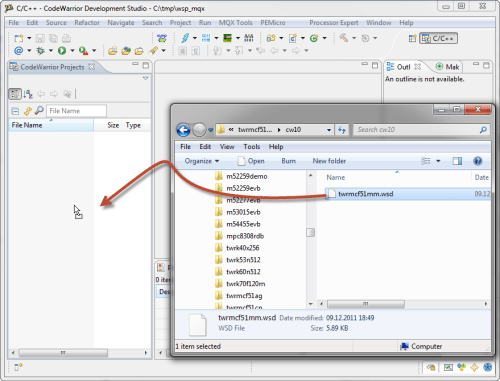 Drag&Drop of WSD file