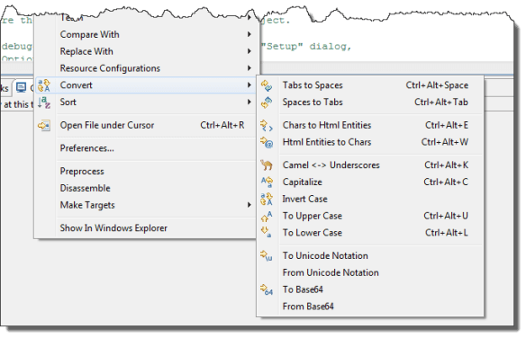 Editor Convert Menu Editor Convert Menu