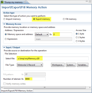 Dump my Device Memory | MCU on Eclipse