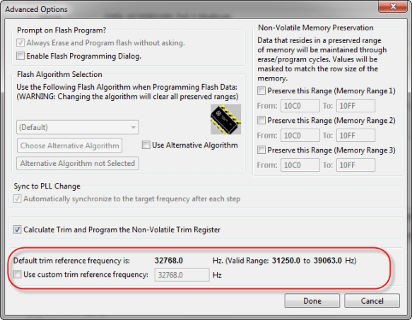 Trimming in Advanced Options Trimming in Advanced Options