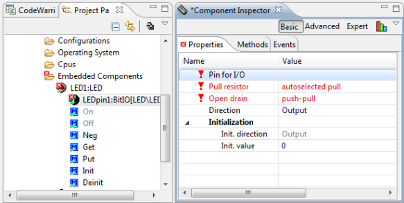 Added BitIO interface with missing property settings