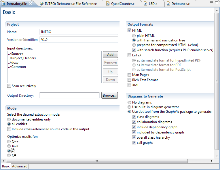 Eclox doxyfile editor