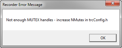 Recorder Error Message