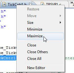 Maximize Context Menu