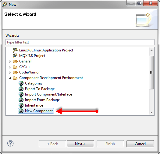 New Component with Wizard