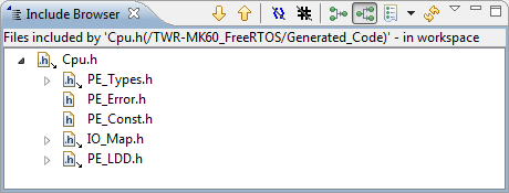 What is included by Cpu.h?