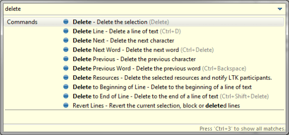 Delete Commands Delete Commands