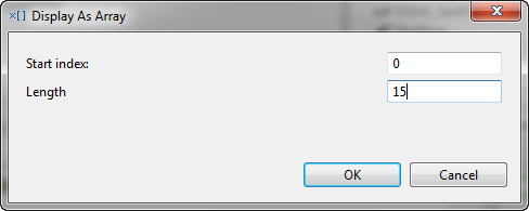 Display As Array Index and Length