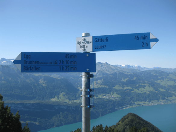 Distance signals on top of the Hochflue Distance signals on top of the Hochflue