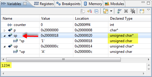 Eclipse 3.8 with Casted Character Pointer