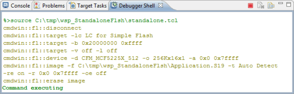 Executing Script in Debugger Shell