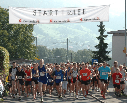 Mass Start at the Wildspitzlauf, another Mountain Race in the region