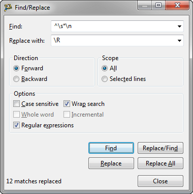 Merging multiple empty lines into a single one Merging multiple empty lines into a single one