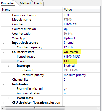 On-Match and 1 Hz Period