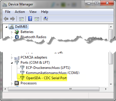 OpenSDA CDC Serial Port in Task Manager
