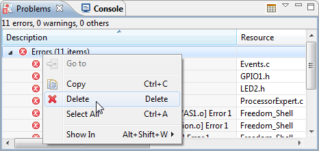 Delete Group in Problems View