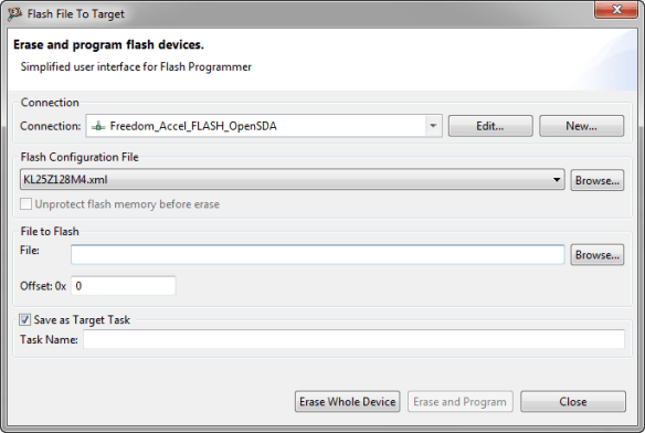 Flash File to Target