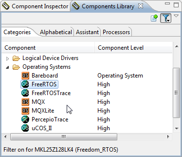 FreeRTOS in component view