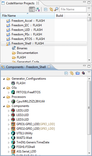 Projects and Component Views