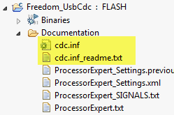 cdc.inf driver files