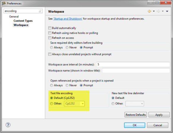 Eclipse Text File Encoding Eclipse Text File Encoding
