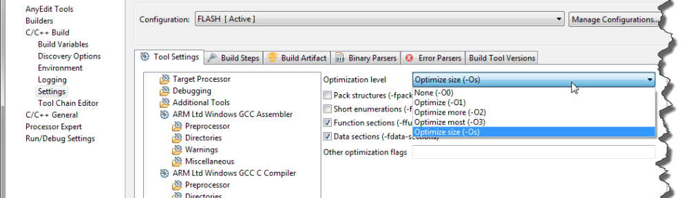 gcc Optimization Levels