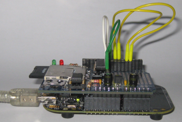 Data Logger Shield on Top of Freedom Board