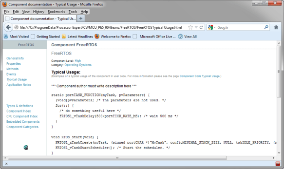 Getting Help on Processor Expert Components | MCU on Eclipse
