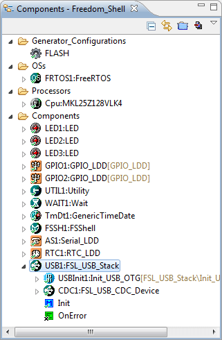 Shell Project with USB CDC