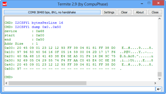 BytesPerLine Command Example