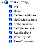 I2CSpy Processor Expert Methods