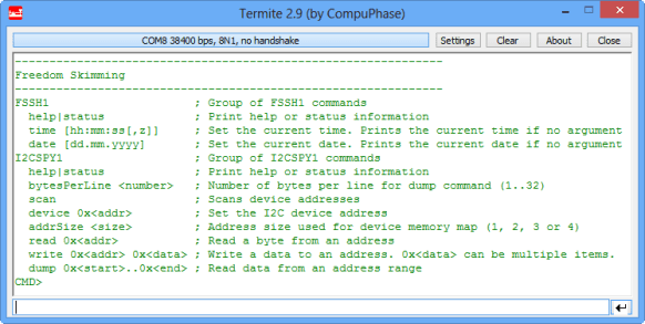I2CSpy Shell Interface