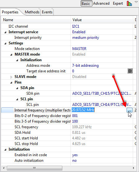 Internal Frequency Settings