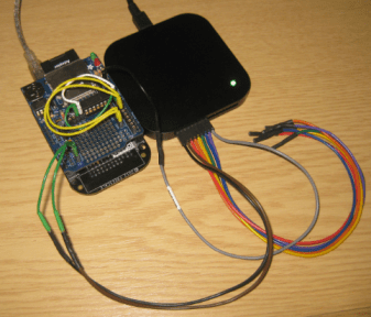 Logic Analyzer attached to the FRDM-KL25Z board