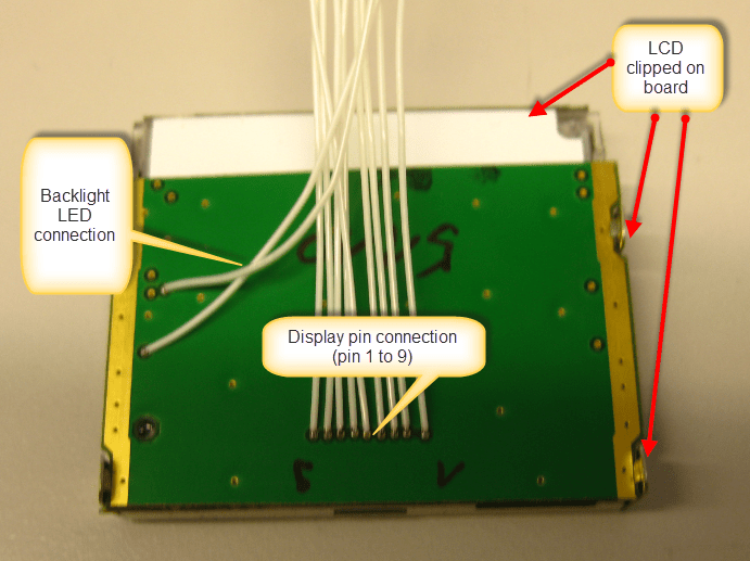 Wired 5110 Display with LCD clipped on