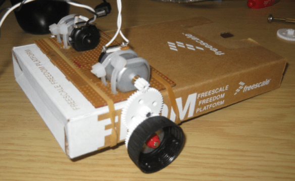 Motors attached to the gears